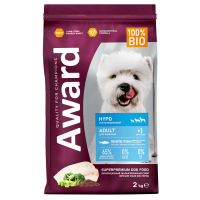AWARD Hypoallergenic для собак всех пород с белой рыбой, брокколи, сельдерея и семян льна