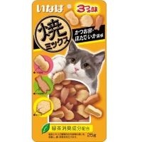 INABA Yakimiksu лакомство запеченное для кошек ассорти с кацуобуси, куриным бульоном и кальмаром 25г