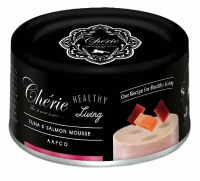 Pettric Cherie Healthy Living Влажный корм для взрослых кошек, мусс тунец и лосось, консерва 80г