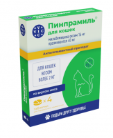 Doctor VIC Пинпрамиль для кошек, 16мг/40мг, 4 таблетки