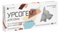 Нита-Фарм Урсогем для защиты и восстановления печени у собак до 5кг, 75мг+100мг, 20таб.
