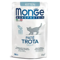 Monge Cat Natural Monoprotein пауч для котят и беременных кошек, из форели 85г