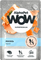 AlphaPet WOW пауч лосось паштет для беременных, кормящих кошек и котят 85гр