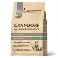 Уценка: Grandorf Cat Rabbit & Turkey Sterilised Сухой корм для стерилизованных кошек, кролик с индейкой (Повреждена упаковка)