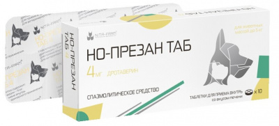 Нита-Фарм Но-презан миотропное спазмолитическое средство для собак и кошек, 4мг, 10таб.
