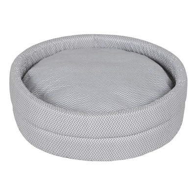 Rich Breed Lowcost Лежанка круглая поплин средняя, 40*40*12 см, мелкий зигзаг