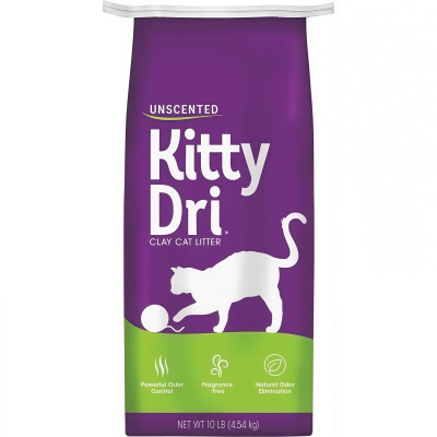 Kitty Dri Unscented впитывающий минеральный наполнитель для кошачьего туалета без ароматизатора 4,54
