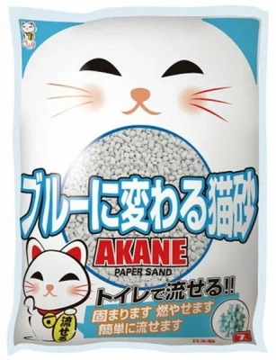AKANE Наполнитель бумажный, комкующийся Цветной индикатор 7л (1.8кг)