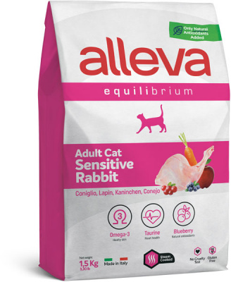 Alleva Equilibrium Sensitive Rabbit Сухой корм для взрослых кошек с кроликом