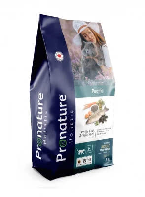 Pronature Holistic Pacific Сухой корм для стерилизованных кошек, океаническая белая рыба с рисом