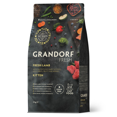 Grandorf Fresh Cat Kitten Lamb&Sweet Potato Сухой корм для котят, ягненок с бататом