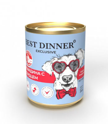 Best Dinner Exclusive Vet Profi Gastro Intestinal консервы для собак, говядина с сердцем