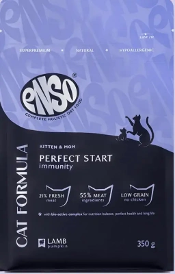 Enso Cat Formula Perfect start сухой корм для котят, беременных и кормящих кошек, ягнёнок с тыквой