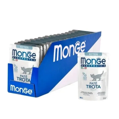 Monge Cat Natural Monoprotein пауч для котят и беременных кошек, из форели 85г