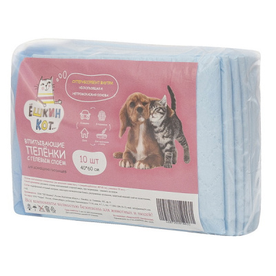 алЁшкин Кот Пеленки для животных впитывающие 10 шт