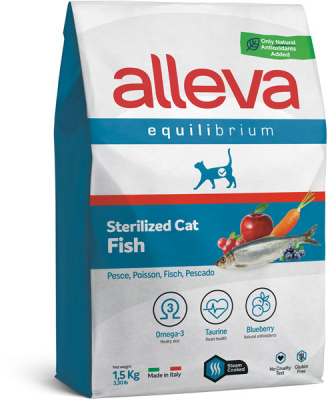 Alleva Equilibrium Sterilized Fish Сухой корм для стерилизованных кошек с рыбой