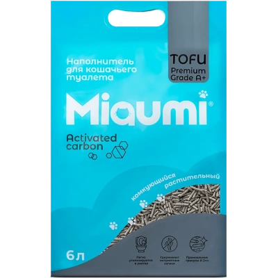 Miaumi Тофу комкующийся наполнитель для кошек с активированным углем