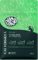 Enso Cat Formula Sterilized сухой корм для стерилизованных кошек со свежим кроликом и малиной