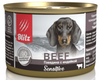 Blitz Sensitive корм для собак всех пород и возрастов, говядина с индейкой