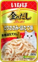 Inaba Ciao Kinnodashi Влажный корм для кошек, куриное филе со вкусом морского гребешка в желе