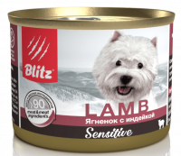 Blitz Sensitive корм для собак всех пород и возрастов, ягненок с индейкой