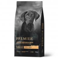 Уценка: Premier Dog Turkey Junior Medium & Maxi Свежее мясо индейки для юниоров средних и крупных пород (Повреждена упаковка)