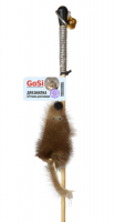 GoSi Махалка-удочка мышка из натуральной норки, флажок