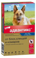 Уценка: Elanco Адвантикс 400 капли на холку для собак от блох,клещей и летающих насекомых для собак, 25-40 кг (срок до 30.04.25)