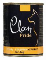 Clan Pride консервы для собак (с куриными сердечками) 340гр