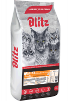Уценка: Blitz Sensitive Adult Cats сухой корм для взрослых кошек с индейкой 10кг (Повреждена упаковка)