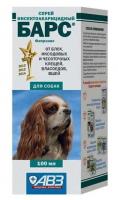 АВЗ Барс спрей инсектоакарицидный для собак, 100 мл