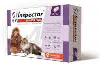 Inspector Quadro Таблетки от внешних и внутренних паразитов для кошек и собак, (от 8 до 16кг), 4 таб