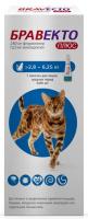 Бравекто Плюс Spot On капли на холку для кошек 2,8-6,25 кг, 250 мг, 1пип