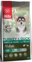 Blitz Holistic Puppy Turkey & Duck беззерновой корм для щенков всех пород индейка и утка