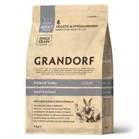 Уценка: Grandorf Cat Rabbit & Turkey Sterilised Сухой корм для стерилизованных кошек, кролик с индейкой, 8кг (Повреждена упаковка)