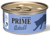 Prime Консервы в собственном соку для кошек, тунец с сурими, 70г