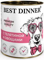 Best Dinner Premium Меню №4 консервы для собак, с телятиной и овощами