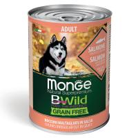 Monge Dog BWild Grain Free беззерновые консервы для собак лосось,тыква и кабачки 400гр