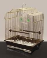 Клетка для птиц, размер 30х23х39 см., "золото"