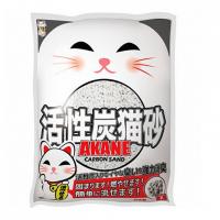 AKANE Наполнитель бумажный, комкующийся, Активированный уголь 7л (1.8кг)