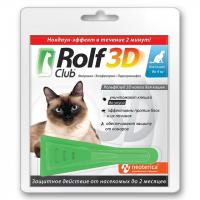 Rolf Club 3D Капли для кошек, менее 4 кг, 1пип