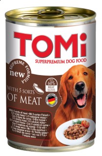 Tomi консервы для собак 5 видов мяса