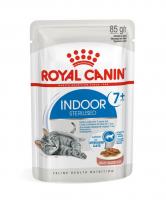 Royal Canin Indoor Sterilized 7+ Влажный корм для кошек (в возрасте от 7 до 12 лет), живущих в помещении, кусочки в соусе