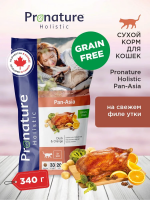Pronature Holistic Pan-Asia корм для кошек, беззерновой, утка с апельсином