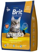 Brit Premium Cat Sterilized Duck & Chicken Сухой корм с уткой и курицей для стерилизованных кошек