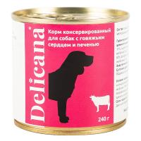 Delicana Консервы для собак, сердце и печень