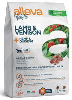 Alleva Holistic Cat Adult Lamb & Venison для взрослых кошек с ягненком и олениной, коноплей и женьшенем