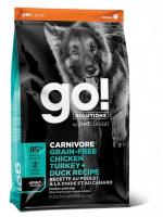 GO! Carnivore GF беззерновой для собак 4 вида мяса: индейка, курица, лосось, утка