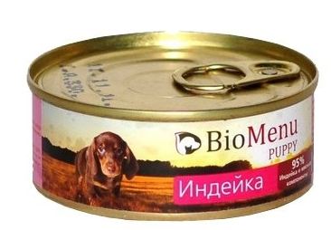 BioMenu консервы для щенков индейка