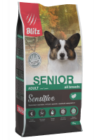 BLITZ Sensitive Senior сухой корм для собак всех пород старше 7 лет